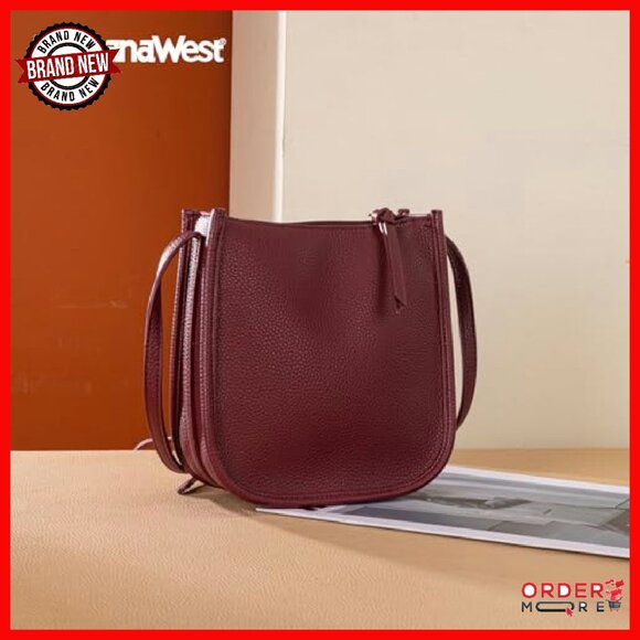 Vegan Leather Crossbody Bag with Adjustable Strap & Multiple Pockets - Picture 4 of 7